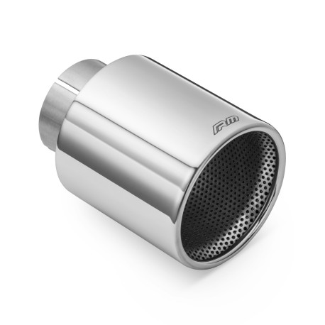 С един изход RM Motors накрайник от полирана неръждаема стомана KPZP/DP 89mm, вход 50mm | race-shop.bg