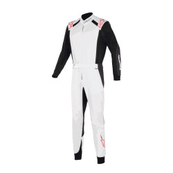 FIA състезателен гащеризон ALPINESTARS KMX-5 V3, бял/черен/червен