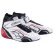 FIA състезателни обувки Alpinestars Tech-1 T V3, бял/черен/червен