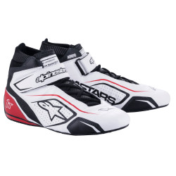 FIA състезателни обувки Alpinestars Tech-1 T V3, бял/черен/червен