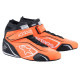 FIA състезателни обувки Alpinestars Tech-1 T V3, флуо оранжев/черен/бял