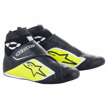 Обувки FIA race обувки Alpinestars Supermono V2, Черно/Жълто Флуо/Бяло | race-shop.bg