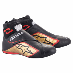FIA състезателни обувки Alpinestars Supermono V2, черен/златен/червен