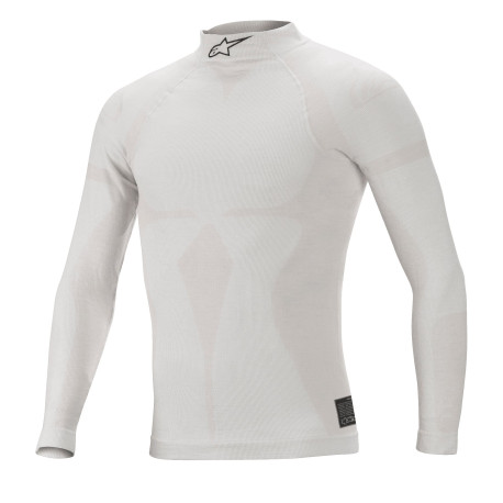 Бельо FIA огнеупорно горнище с дълъг ръкав ALPINESTARS ZX EVO V2, бял/сив | race-shop.bg