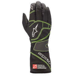 Спортни ръкавици Alpinestars Tempest V2 Waterproof, Черно/флуоресцентно зелено