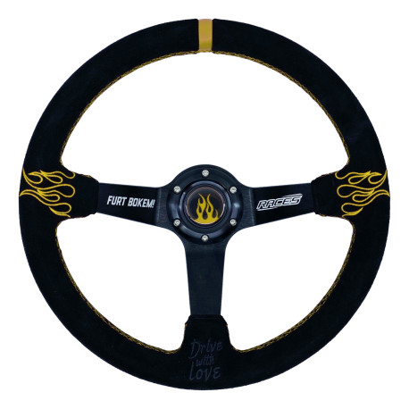 Волани Волан RACESxFurtBokem Fire Wheel, 350мм, велур , 90mm вдлъбнат | race-shop.bg