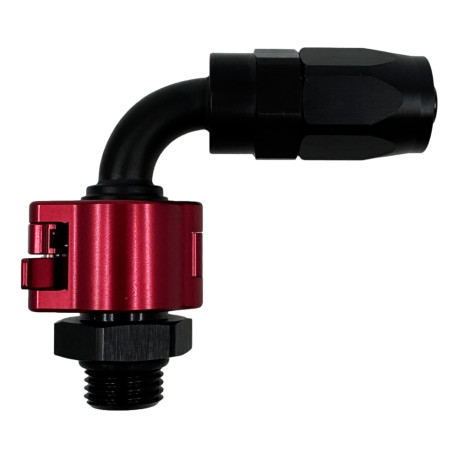 Фитинги 90° PTFE Snap-on монтаж AN6 90° - черен | race-shop.bg