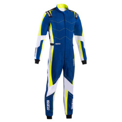 Race child suit SPARCO Kerb Advanced K48 whith FIA, blue/fluo yellow
