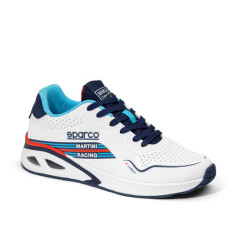Sparco Martini Racing S-Light shoes, white/blue marine