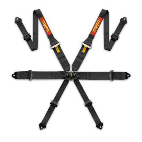 Предпазни колани и аксесоари FIA FHR 6 point safety belts MOMO PRO DRIVER 3" (76 mm), black | race-shop.bg