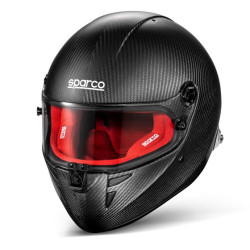 FIA затворена състезателна каска Sparco STEALTH RF CARBON, червен