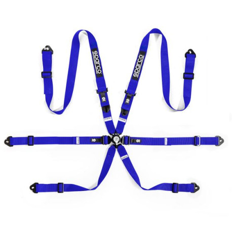 Предпазни колани и аксесоари FIA 6 предпазни колани SPARCO COMPETITION H-2 PD, сини | race-shop.bg