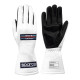 Ръкавици Ръкавици Sparco MARTINI RACING LAND 2025 с FIA, бяла | race-shop.bg