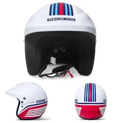 ECE отворена състезателна каска Sparco J-PRO MARTINI RACING, бял