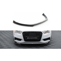 MAXTON DESIGN преден сплитер за Audi A3 Sedan 8V, гланц черен, V2
