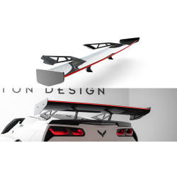 MAXTON DESIGN карбоново крило с горен swan монтаж + LED за Chevrolet Corvette Stingray / Grand Sport C7