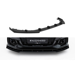 Преден Сплитер Audi RS5 Coupe / Sportback F5 (Червен + Гладки Крила)