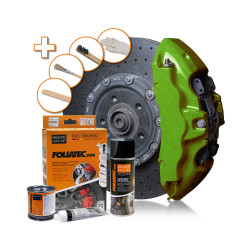 Комплект боя за спирачни апарати Foliatec, Performance Green Metallic