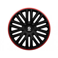 Тасове за джанти SPARCO BERGAMO - 14" (черно и червено) НЕПЪЛЕН