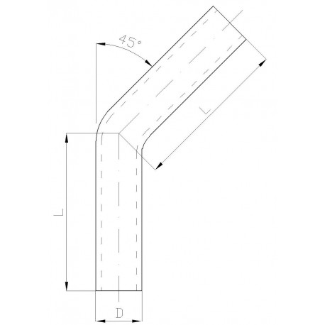 Алуминиеви колена 45° Алуминиева тръба - коляно 45°, 10мм (0,40") | race-shop.bg