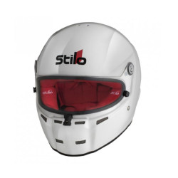 Затворена картинг каска STILO ST5FN, бял/червен