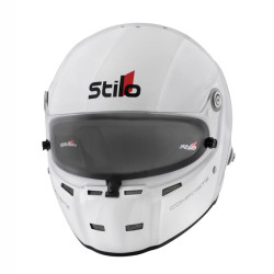 FIA затворена състезателна каска STILO ST5FN Composite (HANS), бял с черен интериор
