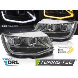 LED ФАРОВЕ ХРОМ DRL SEQ за VW T6 15-19