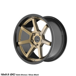 STROM DS-15 wheel 18x9.5 5x114.3 73.1 ET10, Gloss Black / Satin Bronze Face
