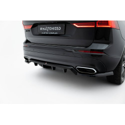 MAXTON DESIGN заден сплитер за Volvo XC60 Mk2 (с вертикални ленти), гланц черен