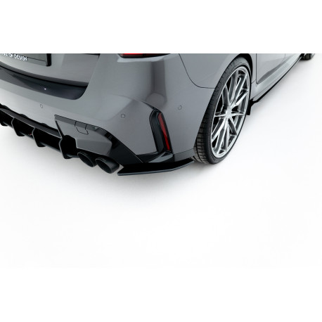 Бодикит и визуални аксесоари MAXTON DESIGN Street Pro задни странични сплитери за BMW M135i F70, черно-червен, V1 | race-shop.bg