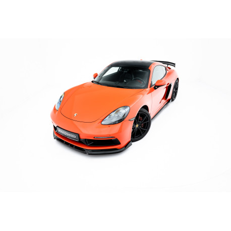 Бодикит и визуални аксесоари MAXTON DESIGN преден сплитер за Porsche 718 Cayman GTS 982c, гланц черен, V3 | race-shop.bg