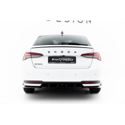 MAXTON DESIGN заден дифузьор за Skoda Octavia Sportline Liftback / Combi Mk4 Facelift, гланц черен