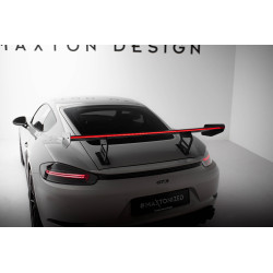 MAXTON DESIGN карбоново крило с вътрешни стойки + LED за Porsche 718 Cayman 982c, V2