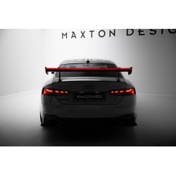 Карбонов спойлер с горен монтаж на лебед + LED за Audi A5 / A5 S-Line / S5 / RS5 Coupe F5 / F5 Facelift
