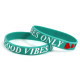 Гумени гривни Good Vibes Only гривна (Мента) | race-shop.bg