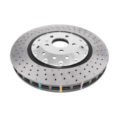 DBA 5000 series Crossed Drilled & Dimpled Silver Hat DBA53004SLVXD (2 pcs)