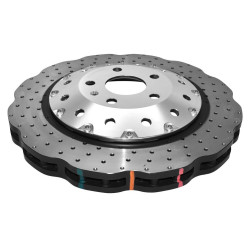 DBA 5000 series Crossed Drilled & Dimpled Silver Hat DBA52844WSLVXD (2 pcs)