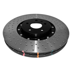 DBA 5000 series Crossed Drilled & Dimpled Black Hat Right Hand DBA52608BLKRXD