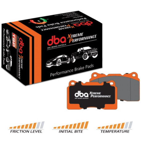 Спирачни дискове и накладки DBA DBA Brake Pads Xtreme Performance ECE R90 certified, Front Axle DB15005XP | race-shop.bg