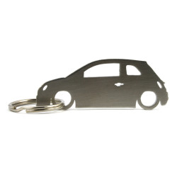 Fiat 500 3d ключодържател от неръждаема стомана