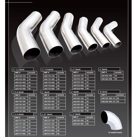 Колена от неръждаема стомана 45° Stainless steel pipe - elbow 45°, 89mm | race-shop.bg