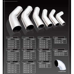 Stainless steel pipe - elbow 15°, 76mm