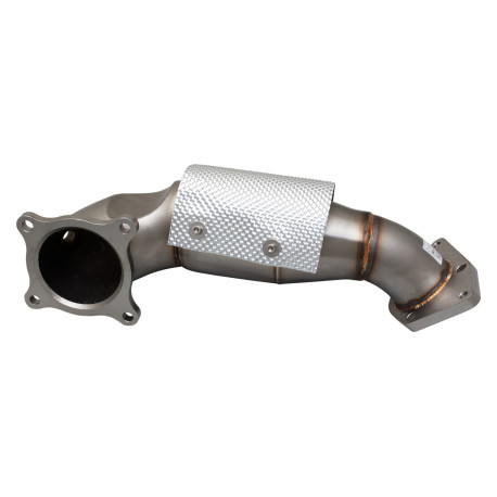 Down pipe, dump pipe 4"-3" Downpipe with High-Flow Catalytic Converter (track only) for HONDA CIVIC 2017- TYPE R FK8 | race-shop.bg