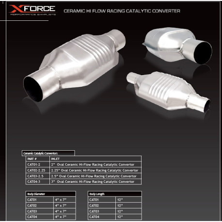 Универсални катализатори 2.25" Ceramic High-Flow Racing Catalytic Converter (100cell) - Oval | race-shop.bg
