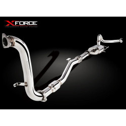 XForce 3" Turbo-Back System + Metallic Cat Converter, Raw 409 Stainless Steel (track only)
