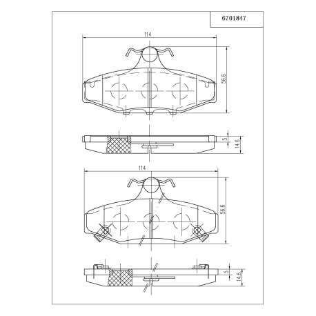 Спирачни дискове и накладки Pedders Спирачни накладки Pedders 6701847 | race-shop.bg