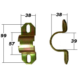 SuperPro Rear Sway Bar Steel Mount Bracket for Ford Explorer UT, UX, UZ 4WD 2001-2008