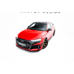 Street Pro Преден Сплитер Audi RS3 Седан 8Y facelift(черно-червен)