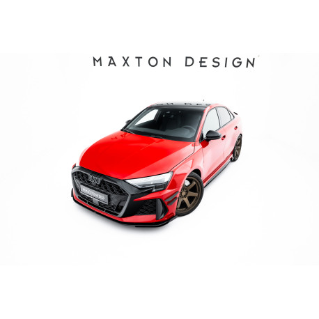 Бодикит и визуални аксесоари Street Pro Преден Сплитер Audi RS3 Sedan 8Y Facelift (черен + гланцови флангове) | race-shop.bg