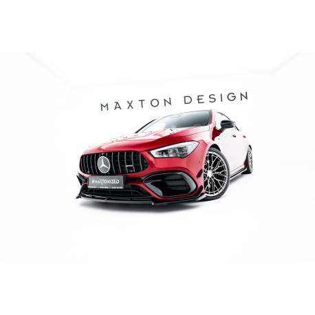 Бодикит и визуални аксесоари MAXTON DESIGN преден сплитер за Mercedes-AMG CLA 45 Aero C118, гланц черен, V5 | race-shop.bg